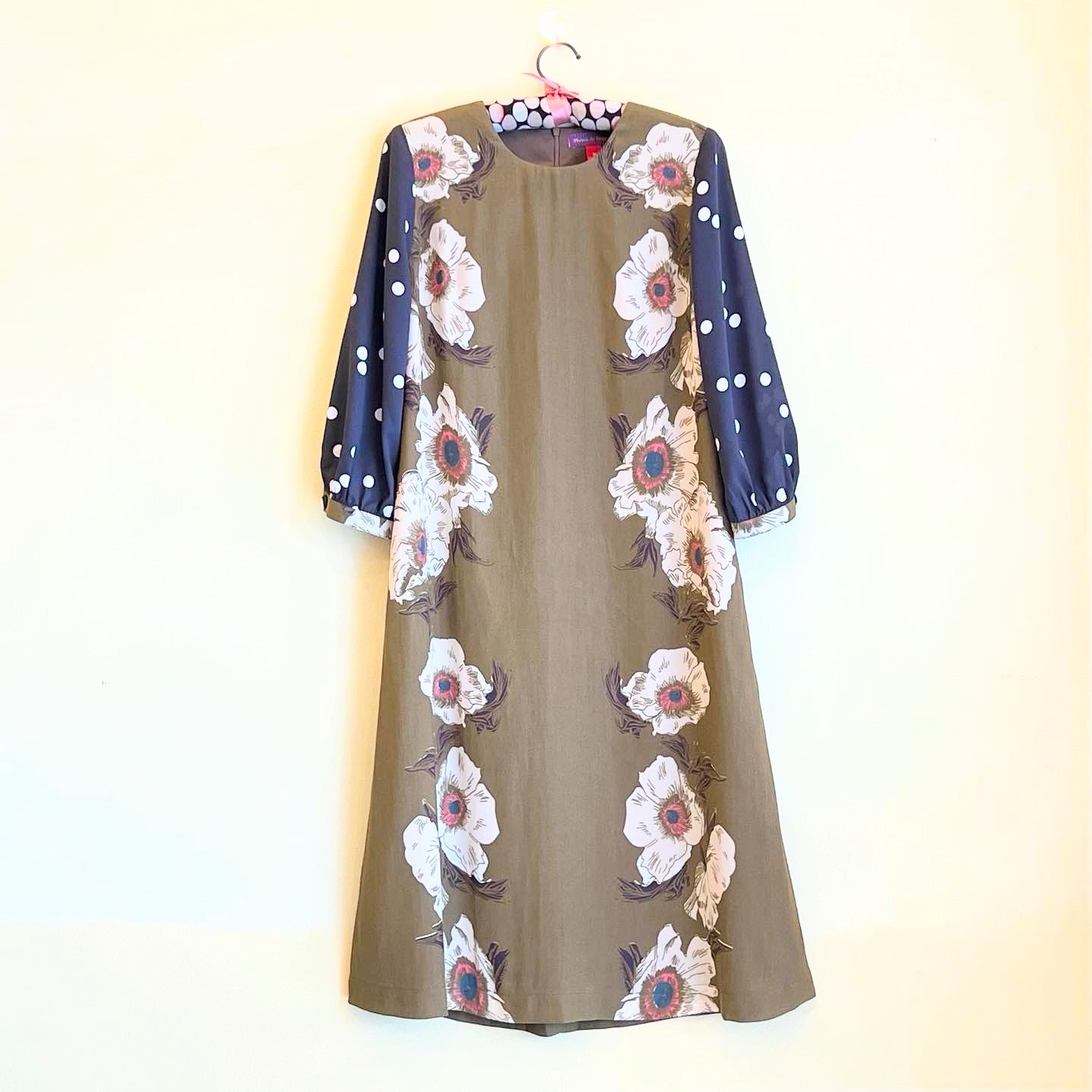 【OP-18-R】花柄×ドット