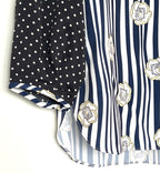 【B-12-N】ストライプ×フラワー