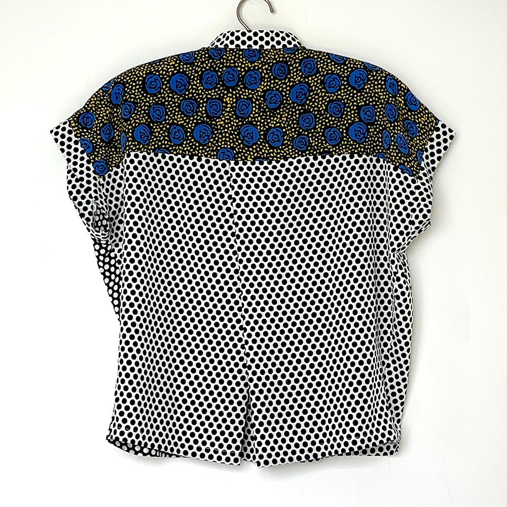 【B-21】ドット×ドットブラウス