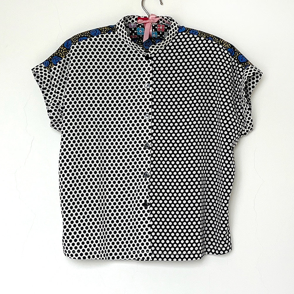 【B-21】ドット×ドットブラウス