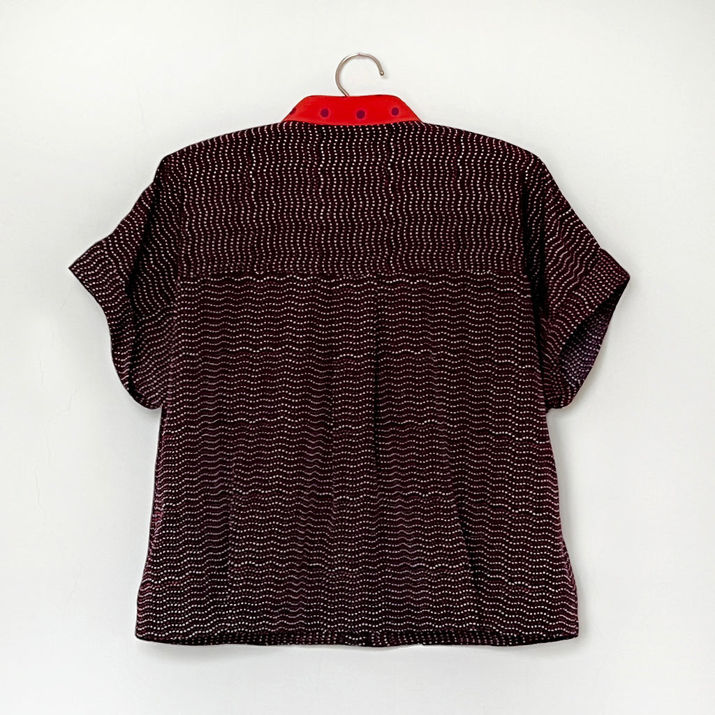 【B-3】ドット赤のブラウス