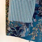 【B-30LS】格子×花柄ブラウス