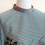 【B-30LS】格子×花柄ブラウス