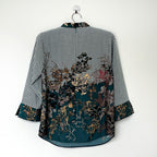 【B-30LS】格子×花柄ブラウス