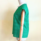 【B-13-G】グリーンレースコットン