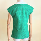 【B-13-G】グリーンレースコットン