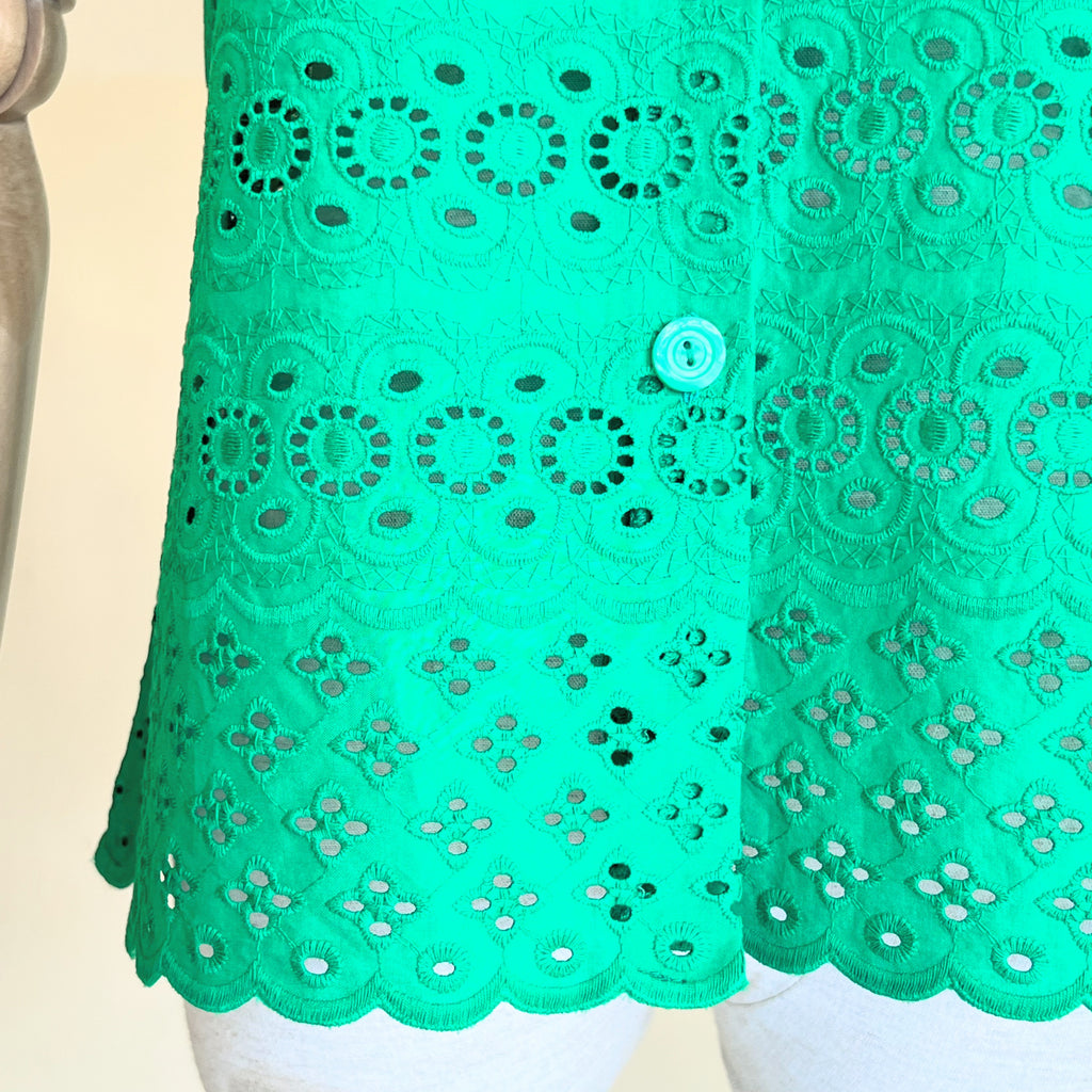 【B-13-G】グリーンレースコットン