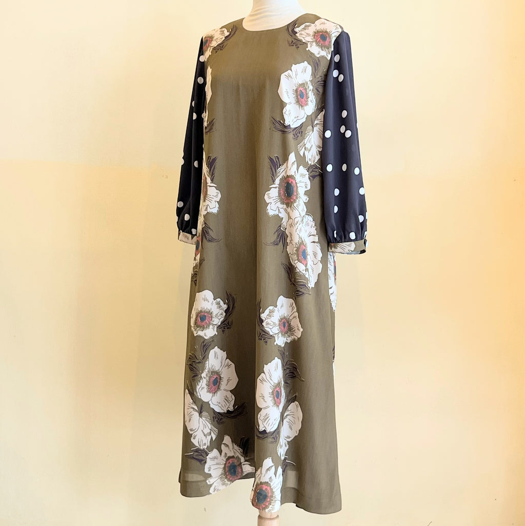 【OP-18-R】花柄×ドット