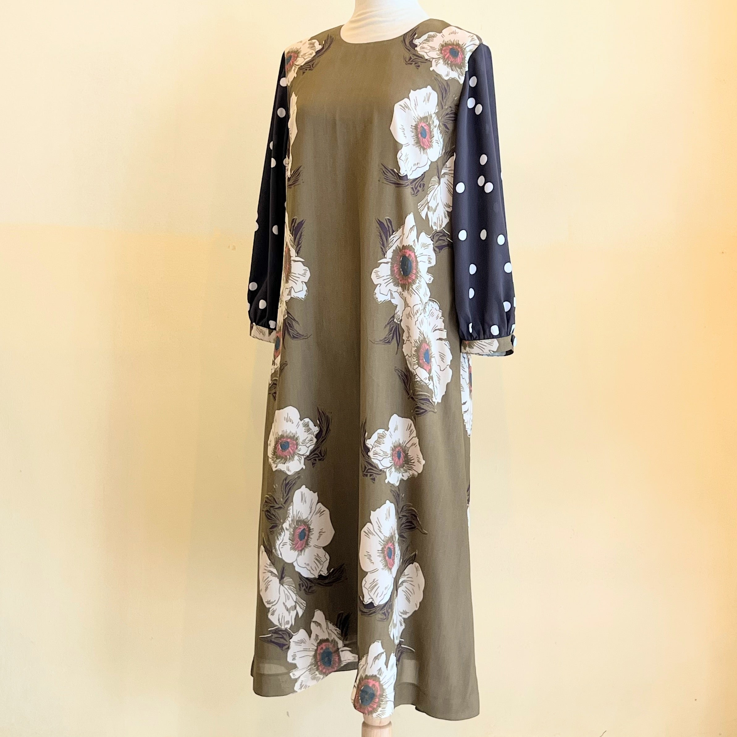 【OP-18-R】花柄×ドット