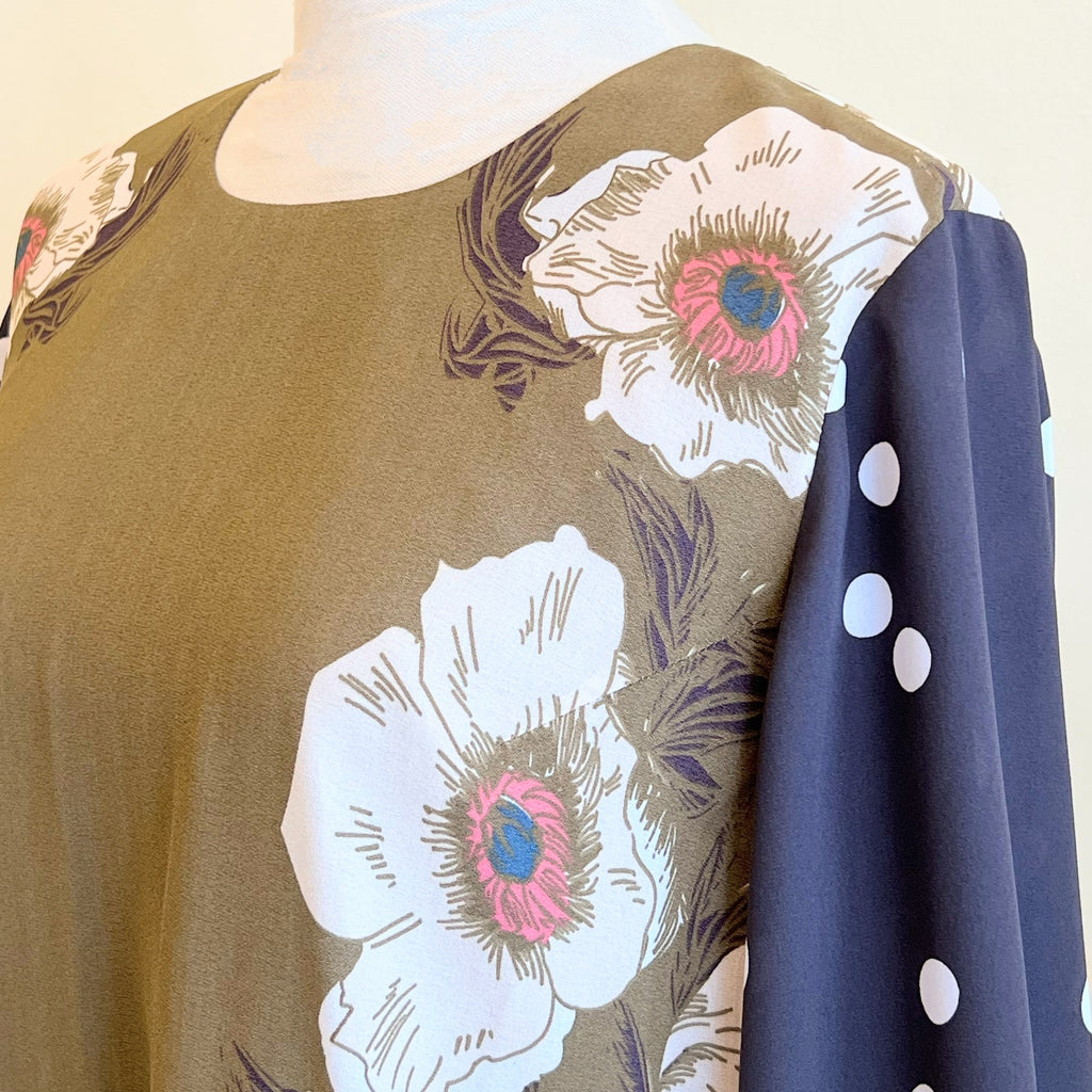 【OP-18-R】花柄×ドット