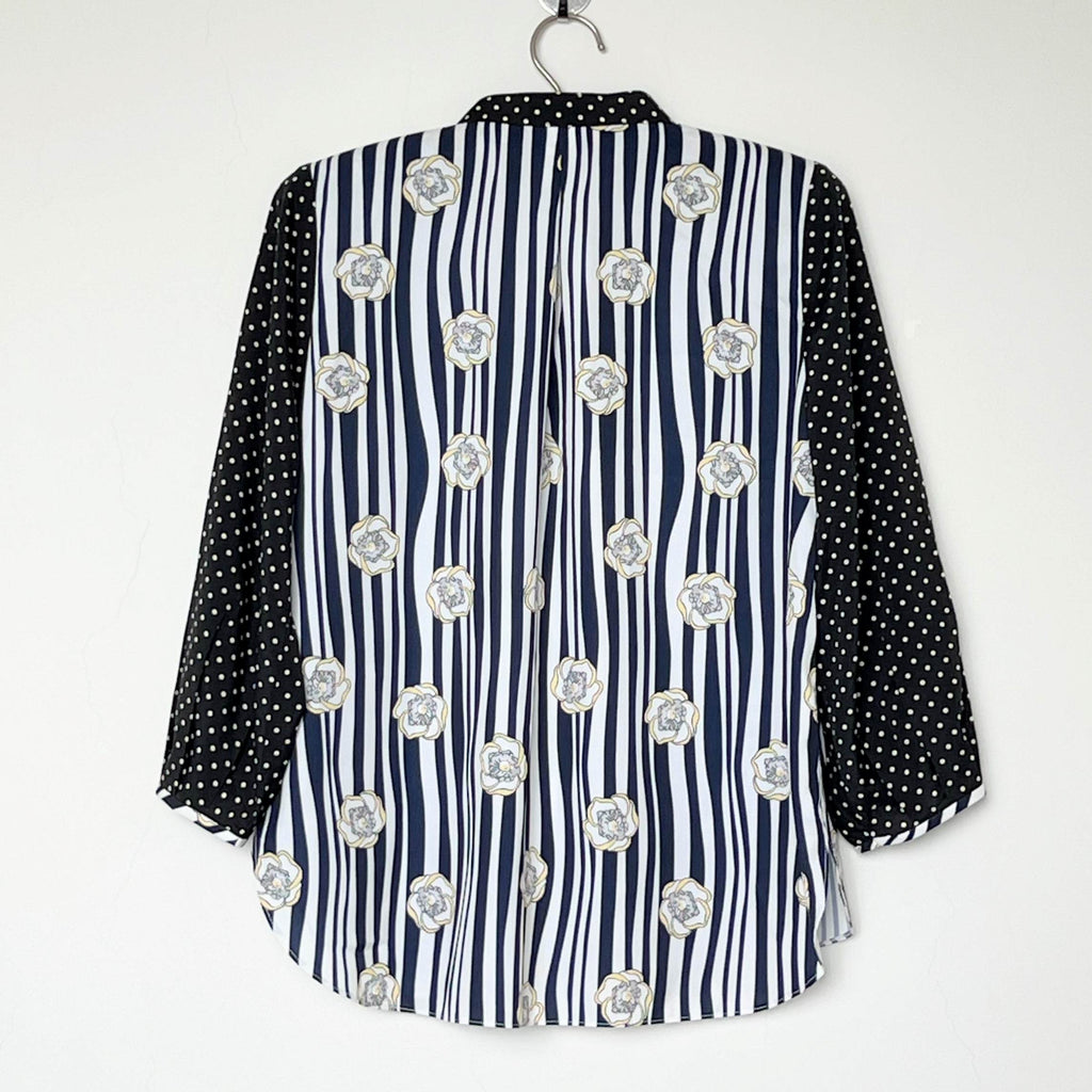 【B-12-N】ストライプ×フラワー