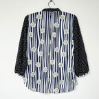 【B-12-N】ストライプ×フラワー