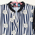 【B-12-N】ストライプ×フラワー