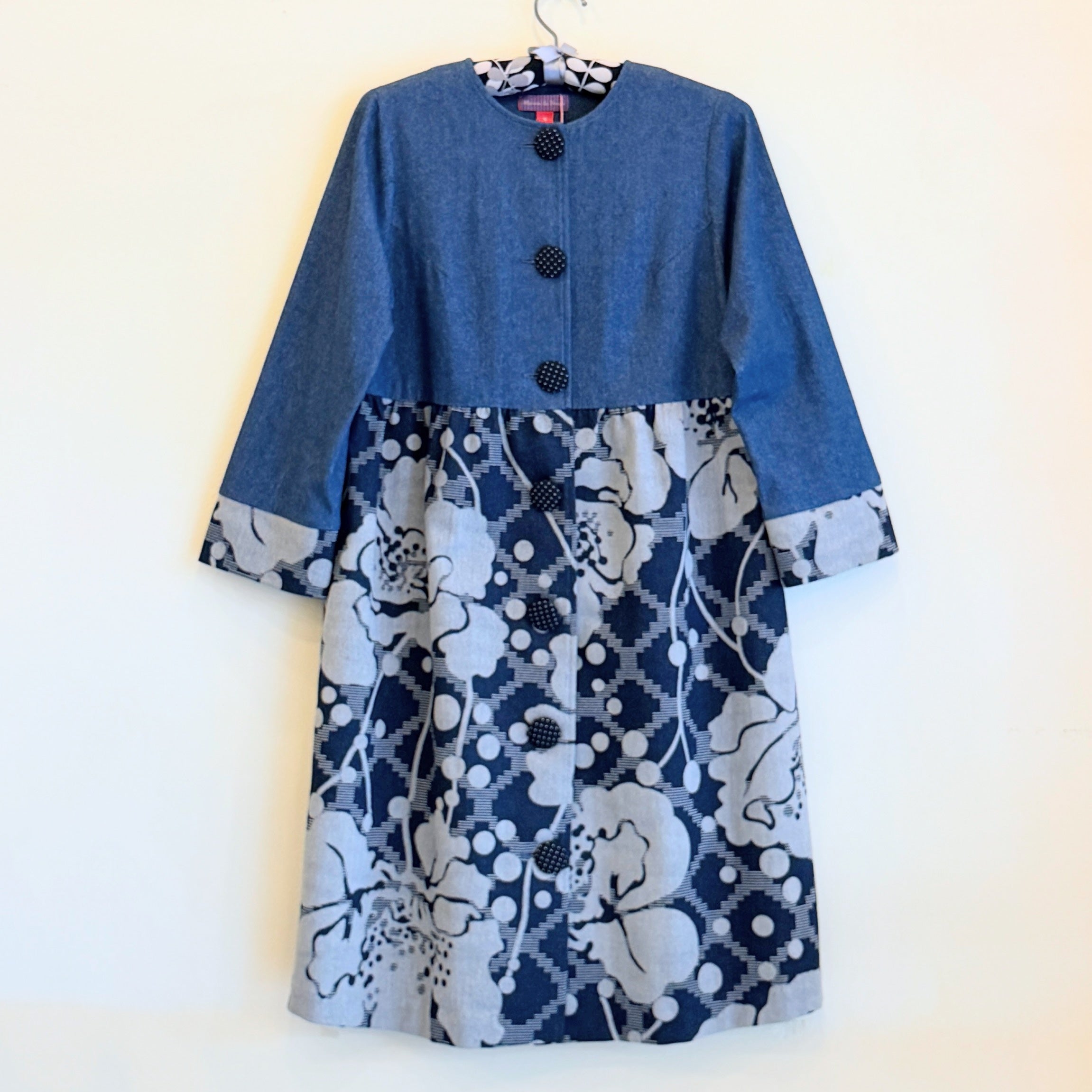 【JK-TR-JB】デニム花柄コート