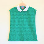 【B-13-G】グリーンレースコットン