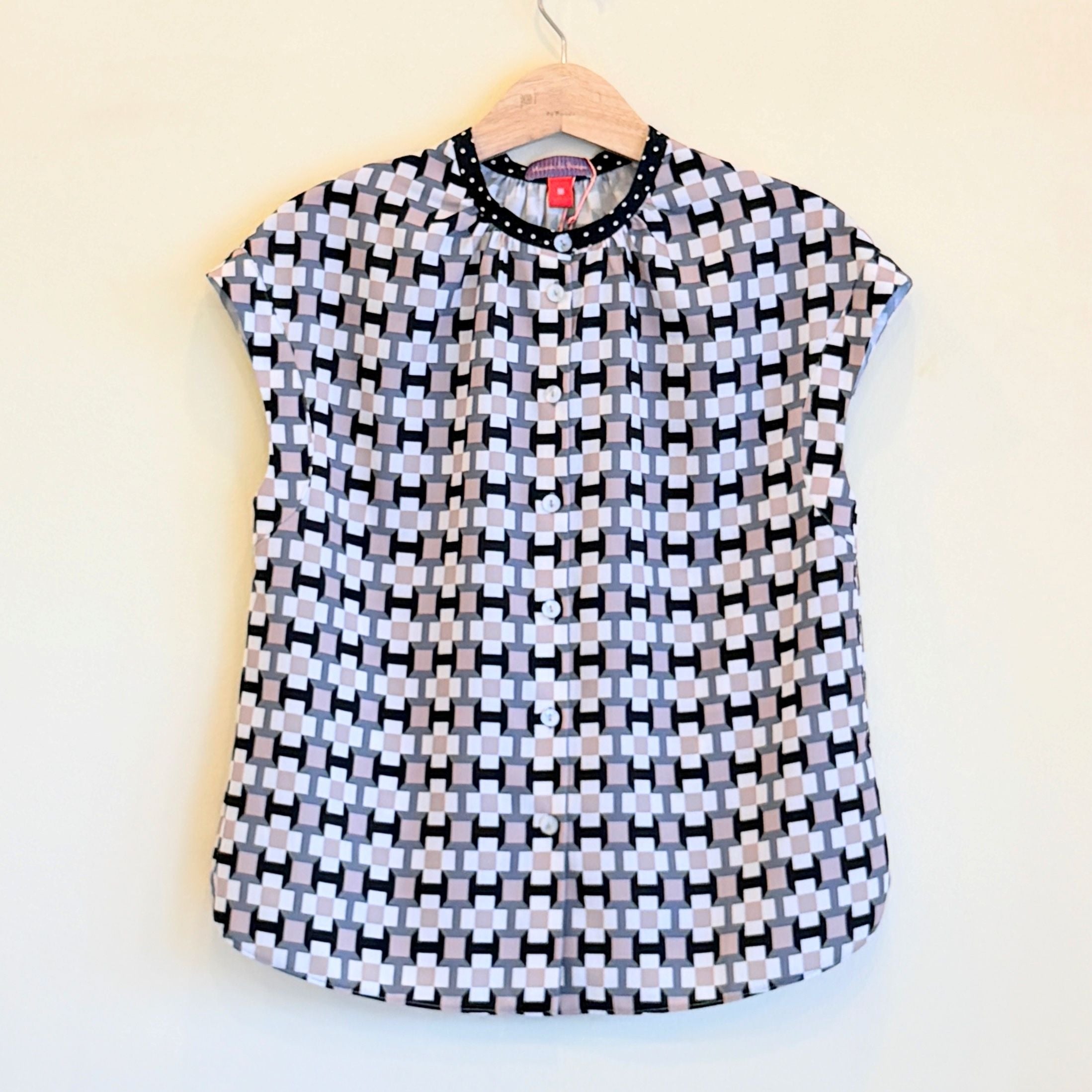 【B-4-BE】幾何学ベージュ