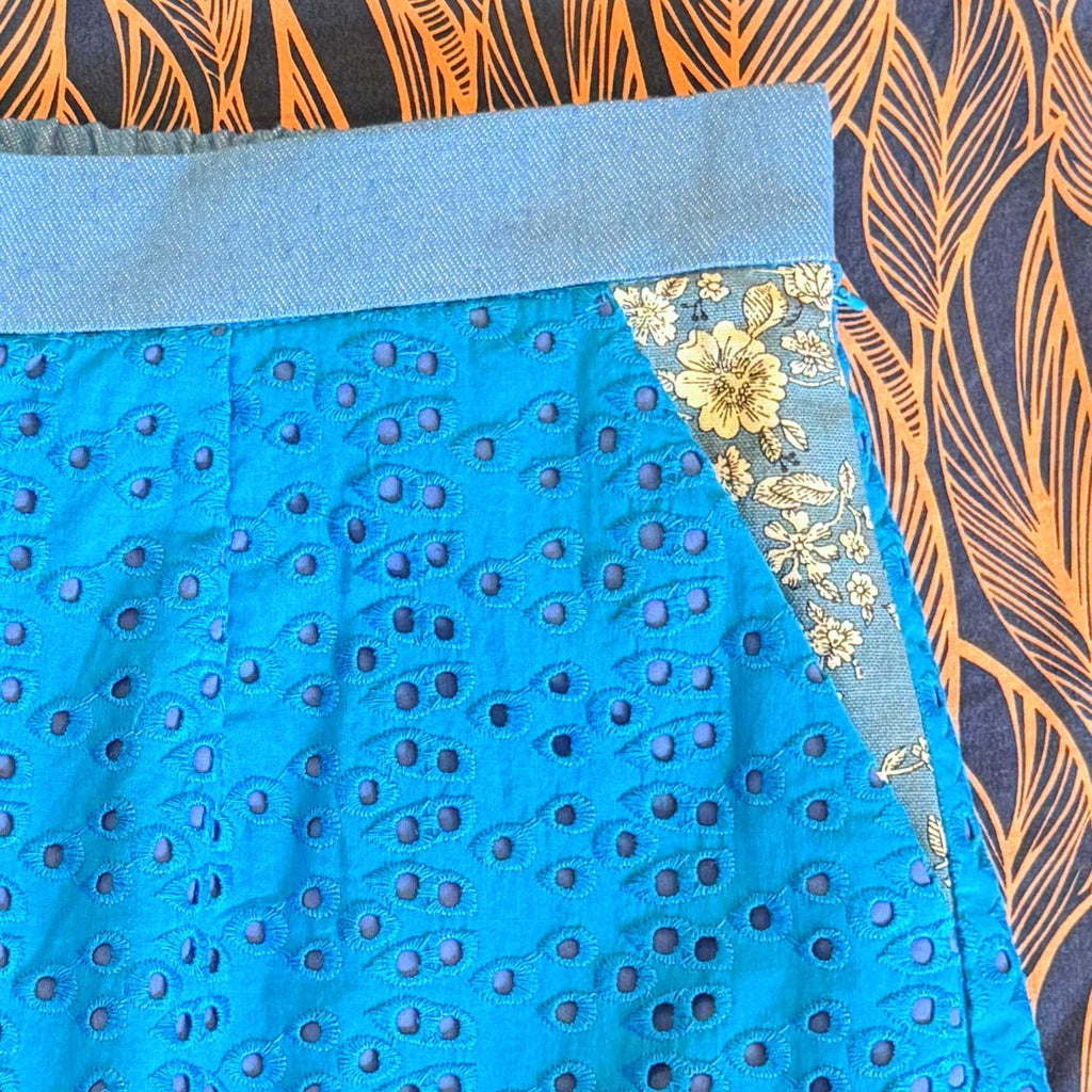 【P-4-Y】ブルーレースコットン