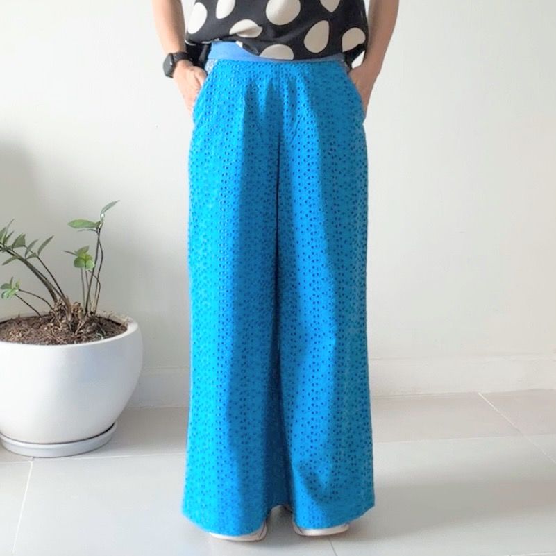 【P-4-Y】ブルーレースコットン