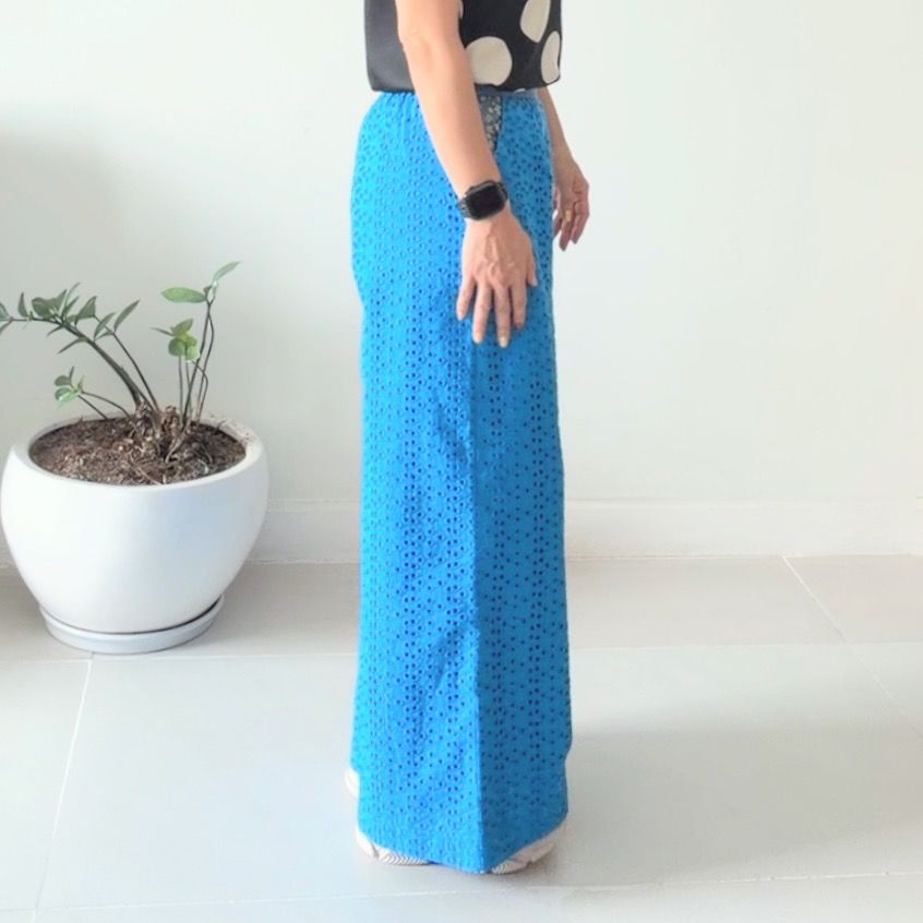 【P-4-Y】ブルーレースコットン