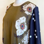 【OP-18LS】花柄×ドット