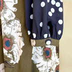 【OP-18LS】花柄×ドット