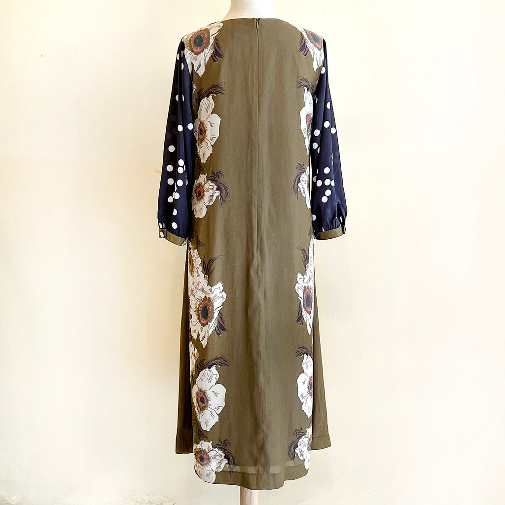 【OP-18LS】花柄×ドット